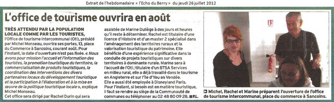 L'écho du Berry, 27 juillet 2012